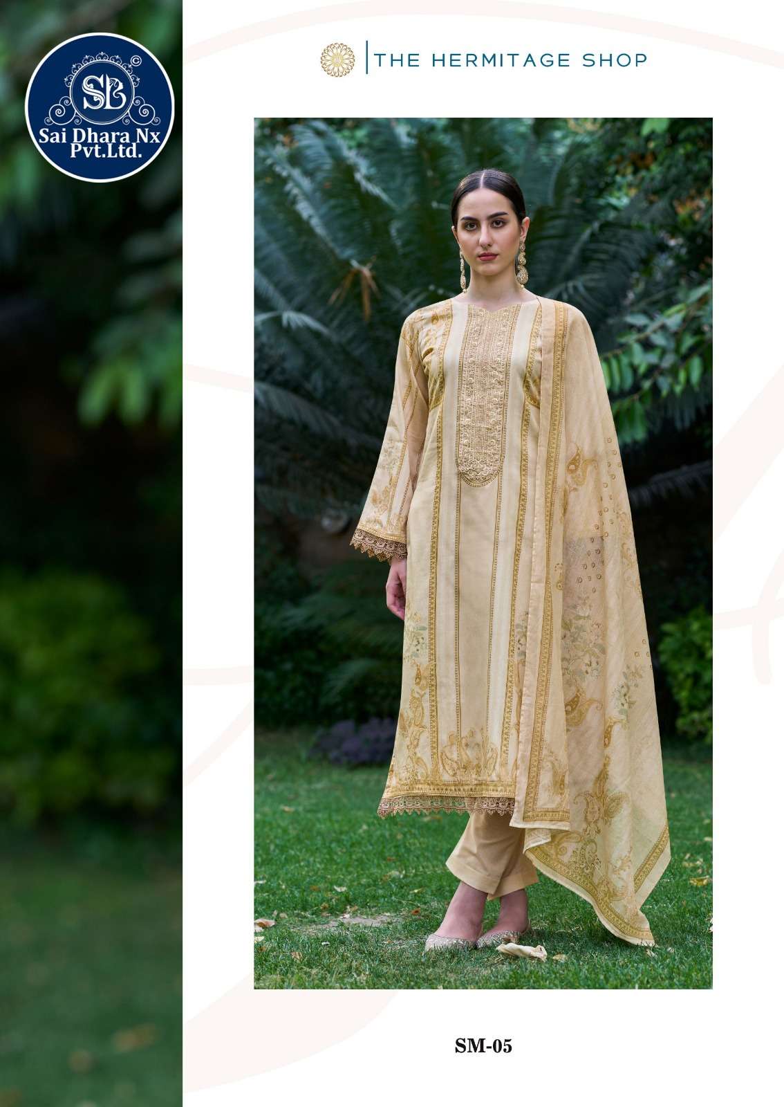 Saidharanx Presents Swiss Lawn Digital Prints With Embroidery Work Pakistani Suit Material Wholesale Shop In Surat - Saidharanx