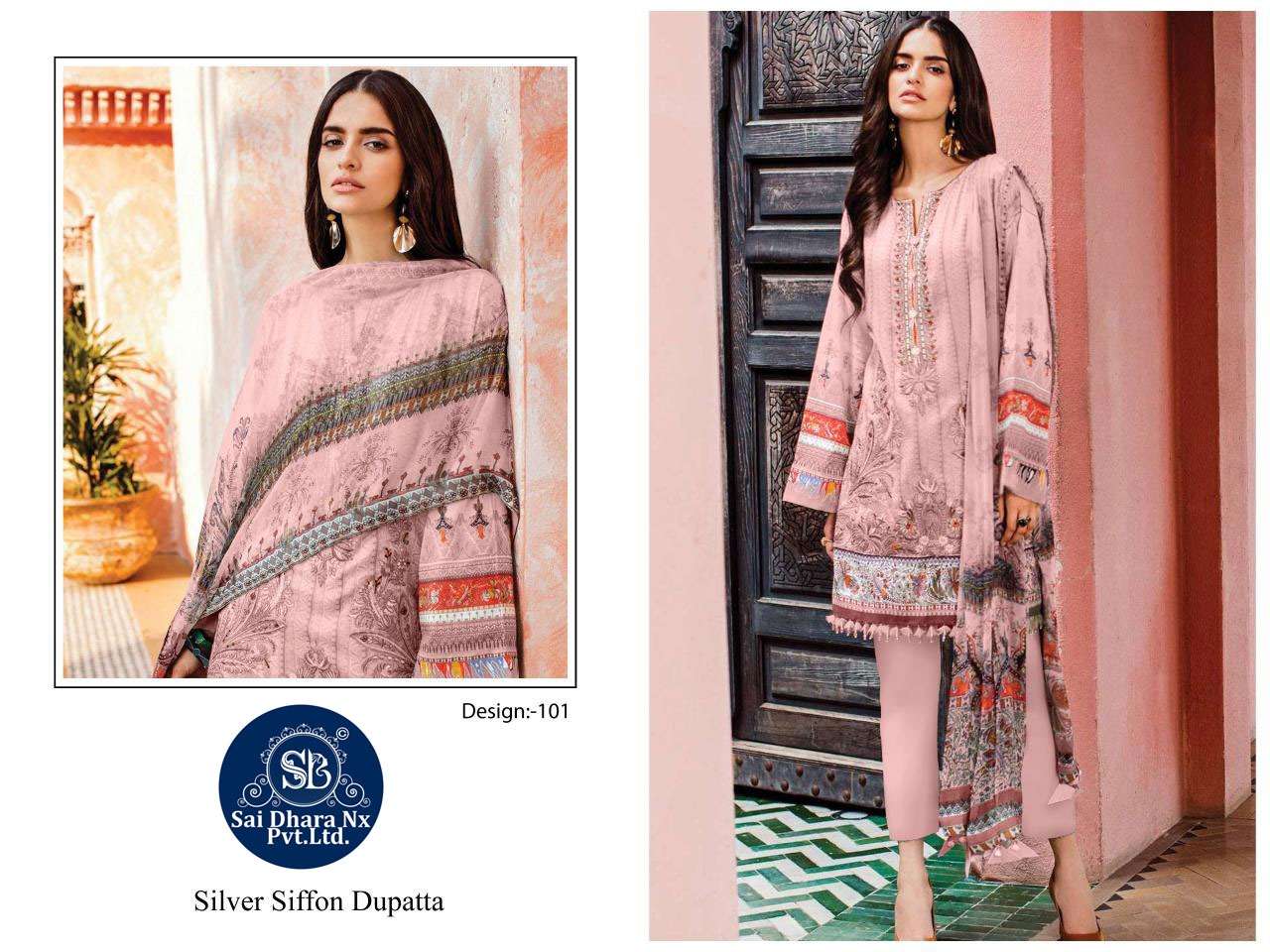 Saidharanx Presents Top Pure Cotton Heavy Work Latest 3 Piece Suit Material Wholesale Shop In Surat Saidharanx