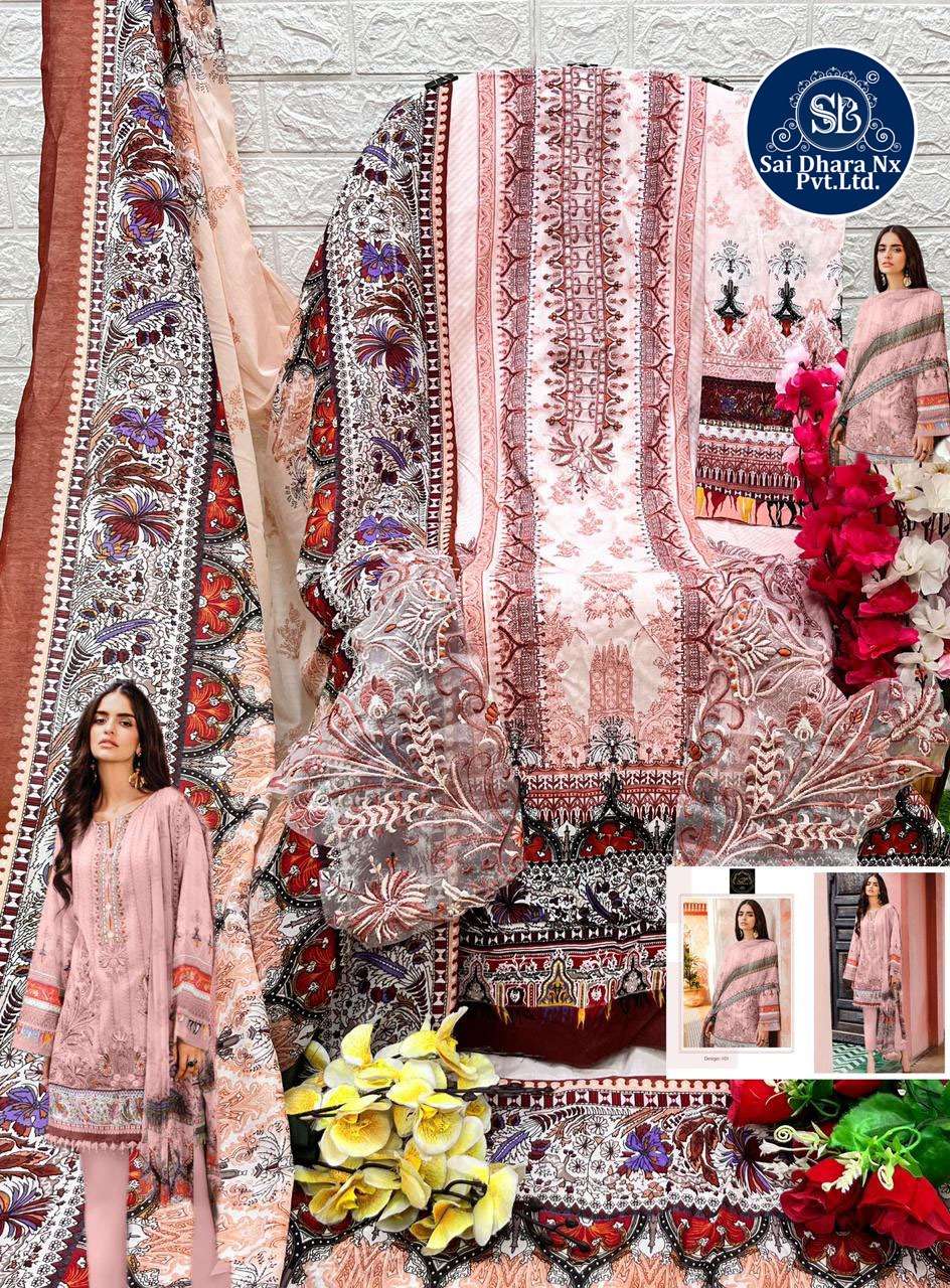 Saidharanx Presents Top Pure Cotton Heavy Work Latest 3 Piece Suit Material Wholesale Shop In Surat Saidharanx