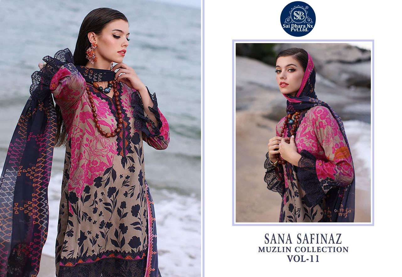 Saidharanx Presents Top Pure Cotton With Patches Embroidery Latest 3 Piece Suit Material Wholesale Shop In Surat - Saidharanx