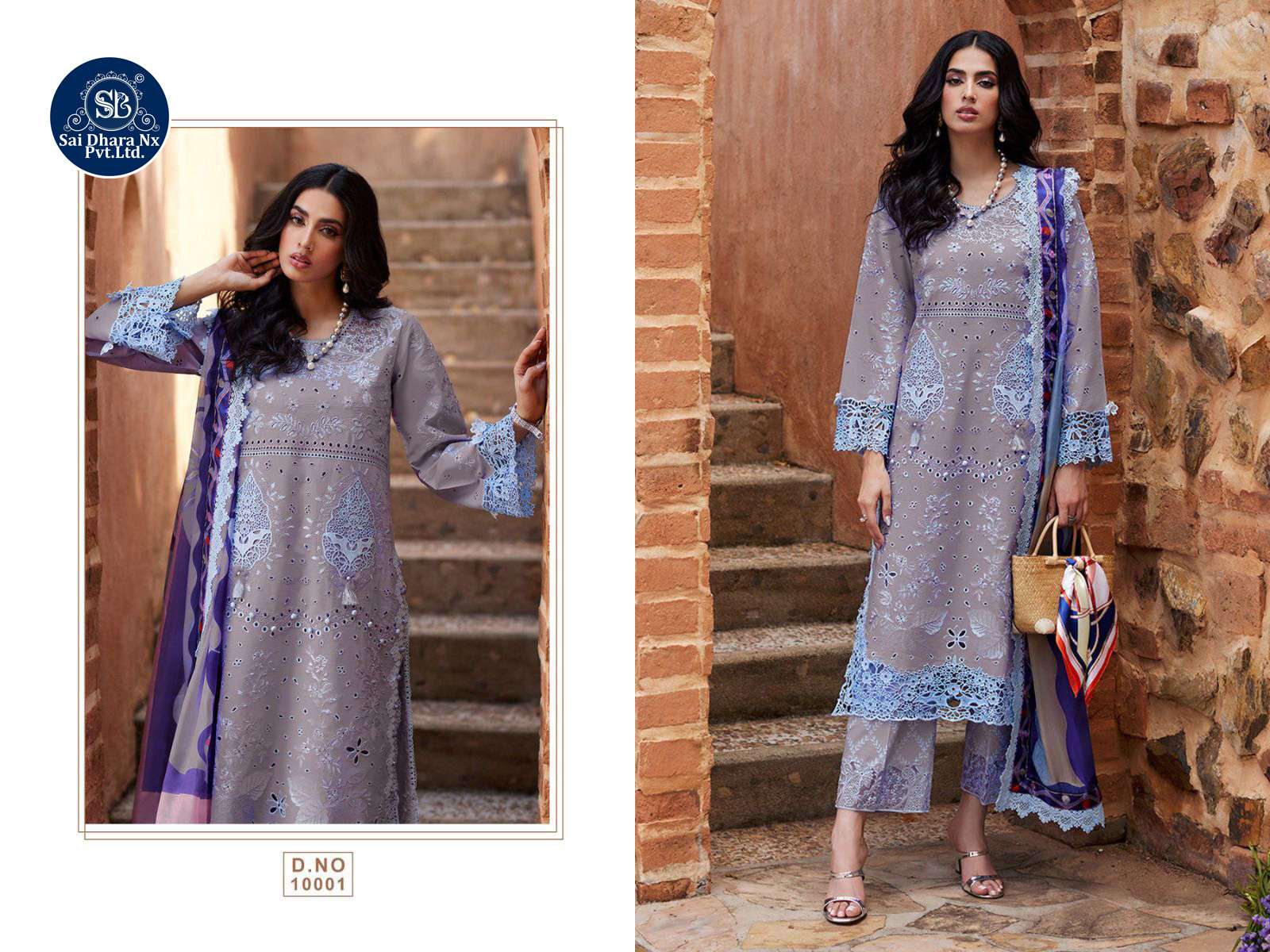 SANIYA TRENDZ PRESENTS COTTON WITH CHIKANKARI EMBROIDERED HEAVY SUIT MATERIAL COLLECTION WHOLESALE SHOP IN SURAT - SaiDharaNx