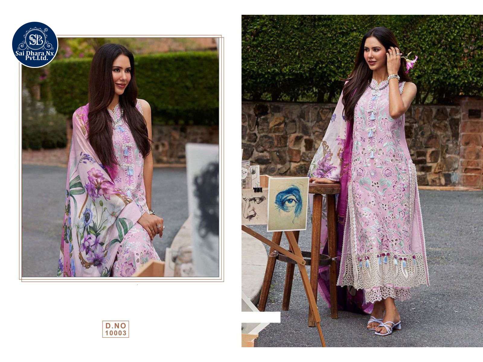 SANIYA TRENDZ PRESENTS COTTON WITH CHIKANKARI EMBROIDERED HEAVY SUIT MATERIAL COLLECTION WHOLESALE SHOP IN SURAT - SaiDharaNx