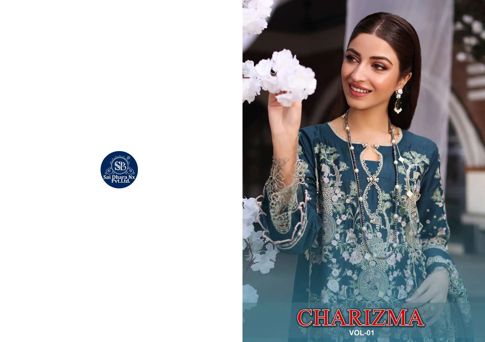 SHRADDHA DESIGNER PRESENTS PURE COTTON EMBROIDERY WORK HEAVY 3 PAKISTANI PIECE SUIT MATERIAL WHOLESALE SHOP IN SURAT - SaiDharaNx