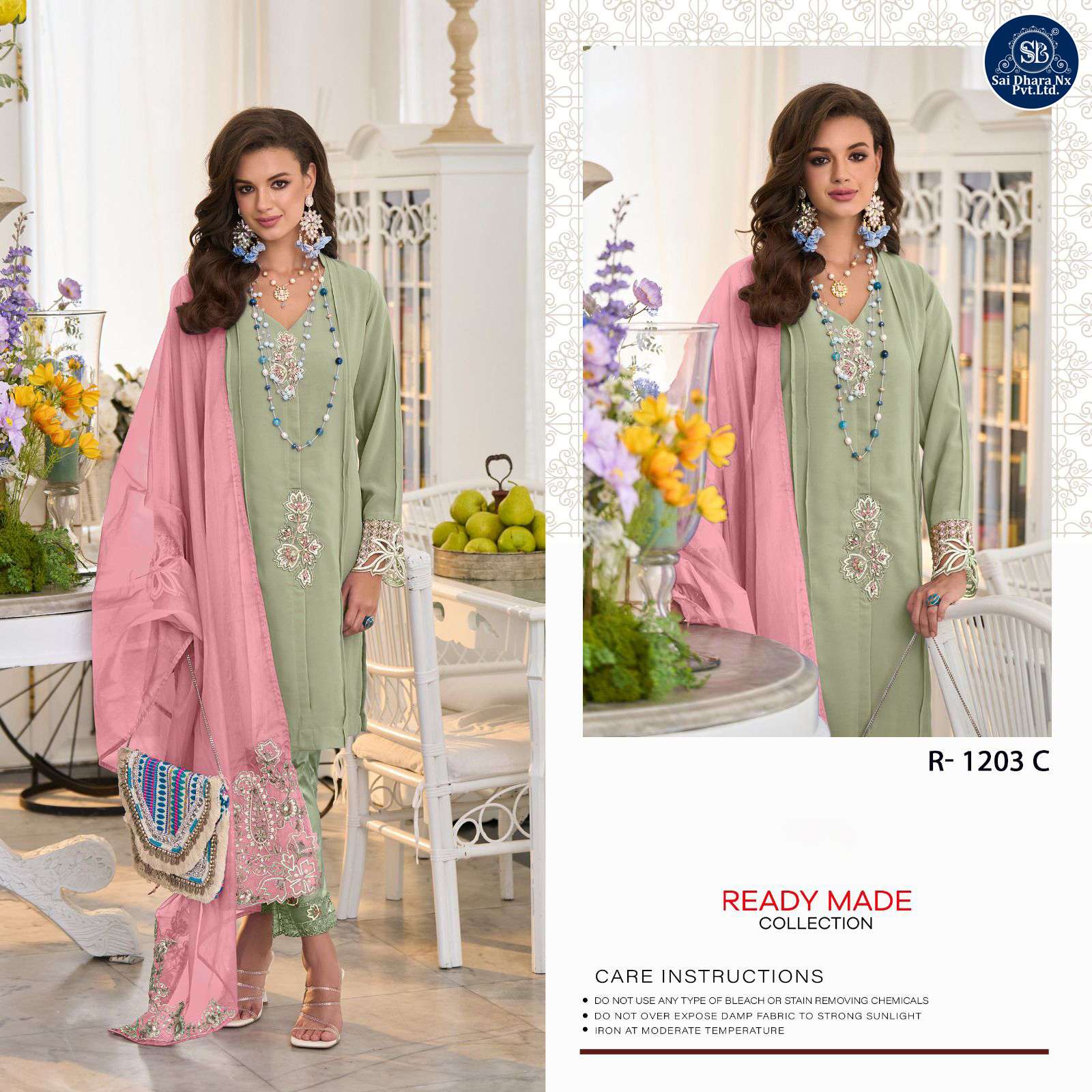 SHREE FABS PRESENTS KASAK KHATLI WORK 3 PIECE PAKISTANI READYMADE SUIT COLLECTION WHOLESALE SHOP IN SURAT - SaiDharaNx