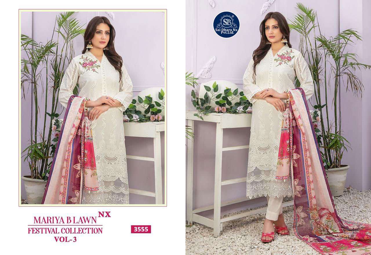 SHREE FABS PRESENTS PURE LAWN COTTON WITH HEAVY SELF EMBRODERY PAKISTANI 3 PIECE DRESS MATERIAL WHOLESALE SHOP IN SURAT - SaiDharaNx