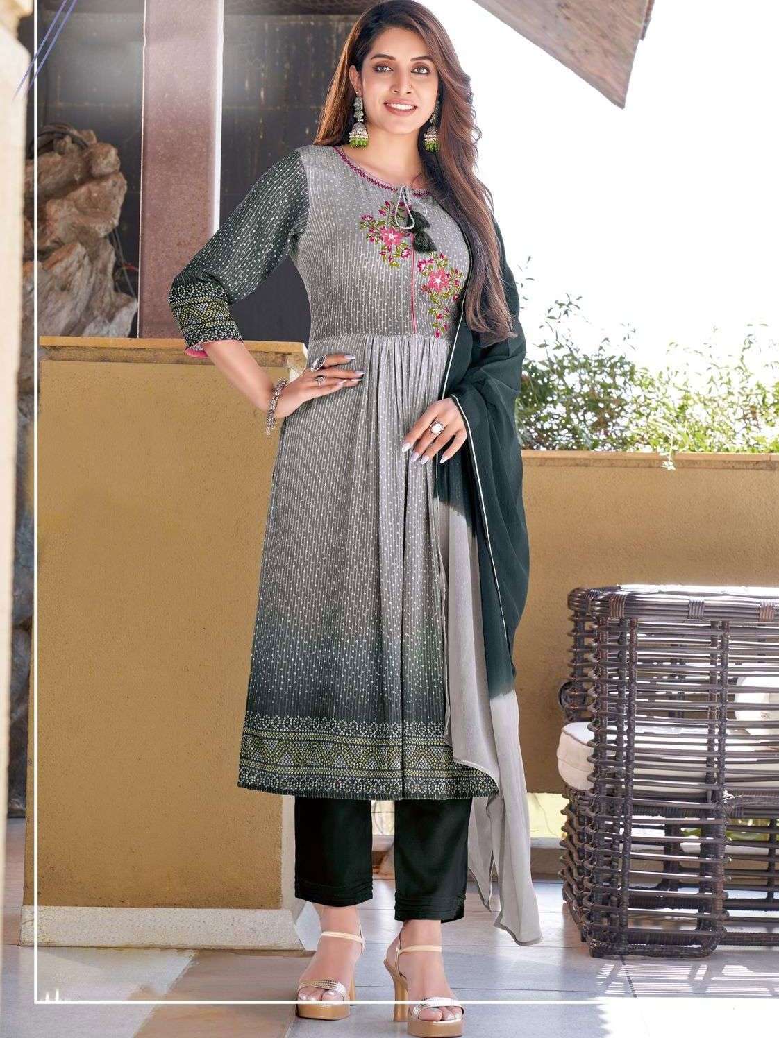 Readymade Designer Kurti Pant and Dupatta 3 Piece Wholesale Rate Catalog 