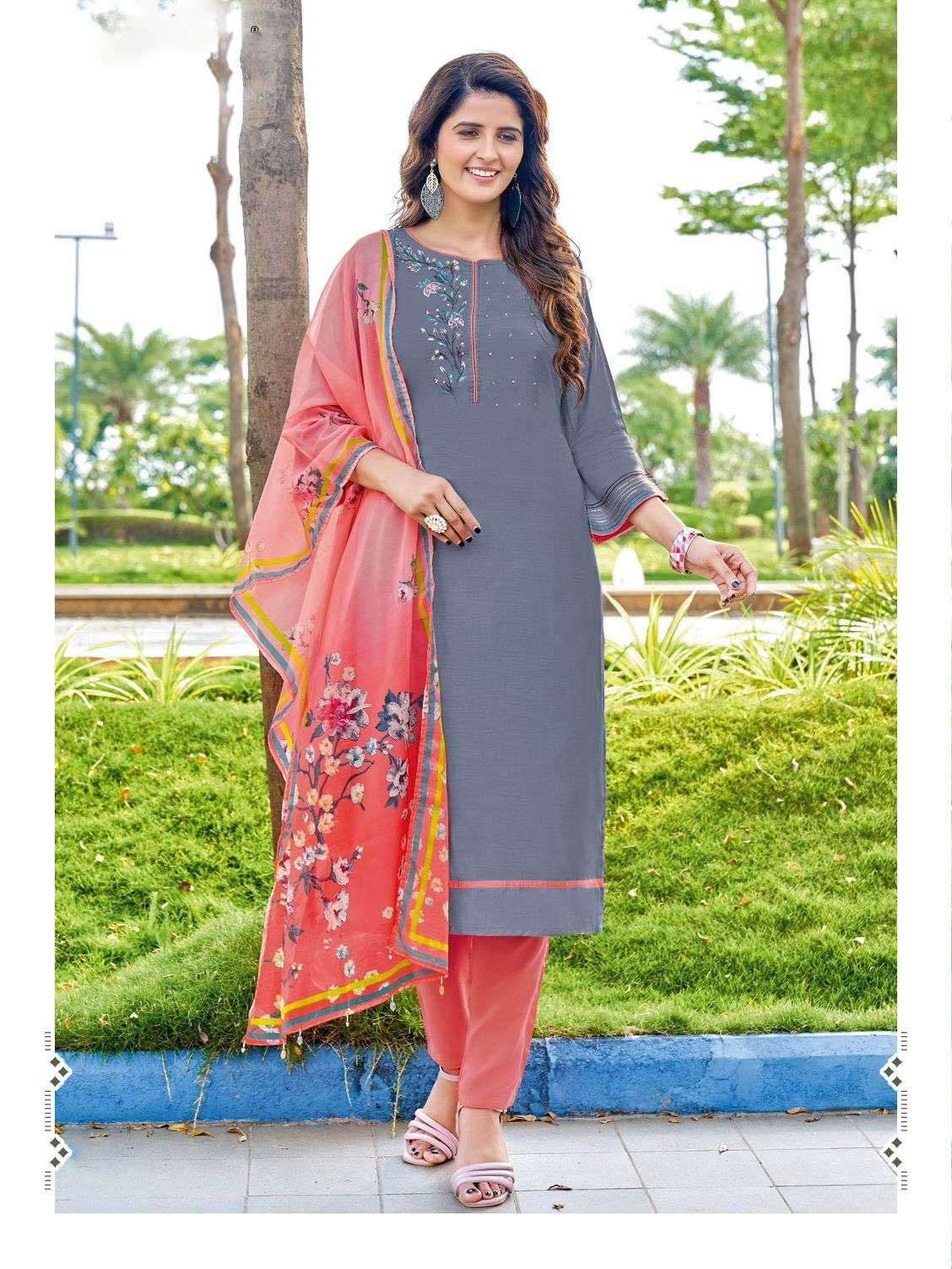 Readymade Kurti Pant Dupatta 3 Piece Catalog Wholesale  Rate Collection 