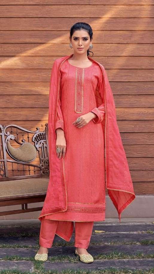 Pure Heavy Muslin Lucknowi Work Suit with Shantoon Pants and Embroidered Silk Dupatta