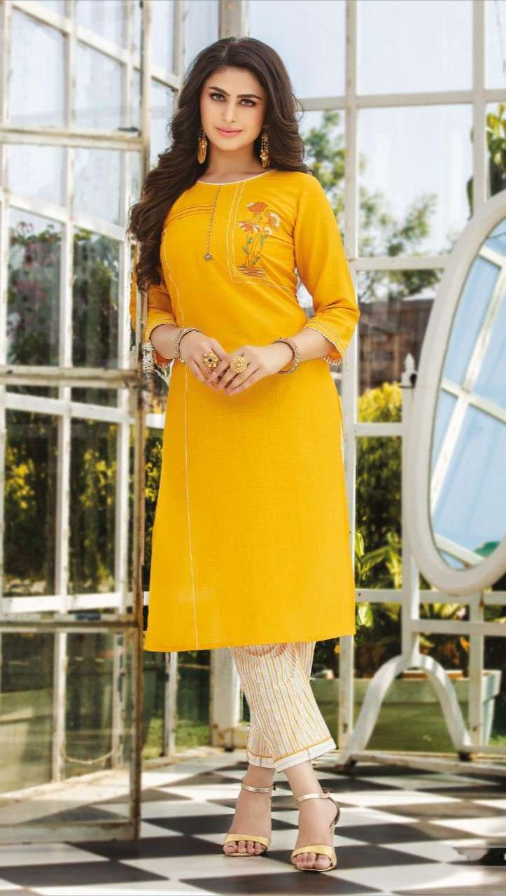 Stylish Viscose Doby Rubi Slub Set by Kiana featuring Sharara Skirt Pant or Kali Plazo