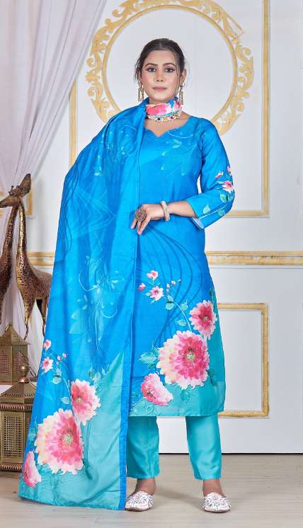 Elegant pure muslin kurti set with a muslin print dupatta available in branded kurtis wholesale and cotton kurtis wholesale