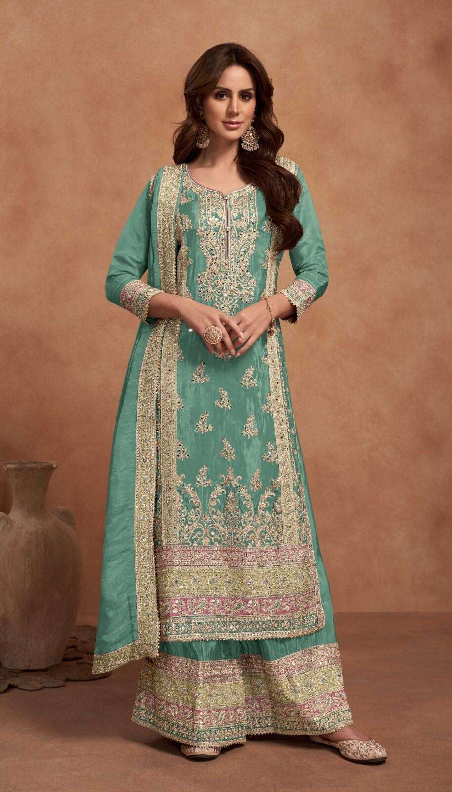 luxurious Real Simar Silk 3 Piece with impeccable craftsmanship