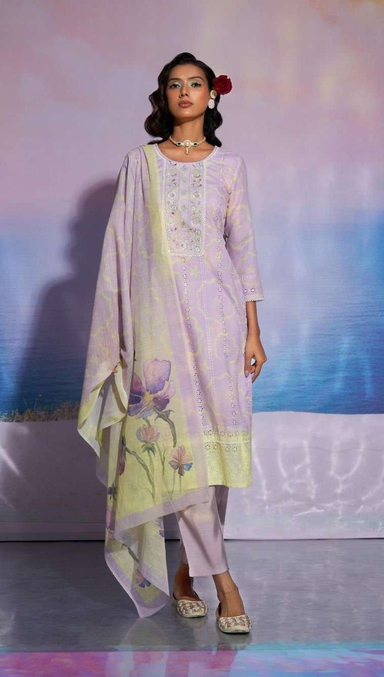 Elegant 3 Piece Cotton Embroidered Suit Premium Quality