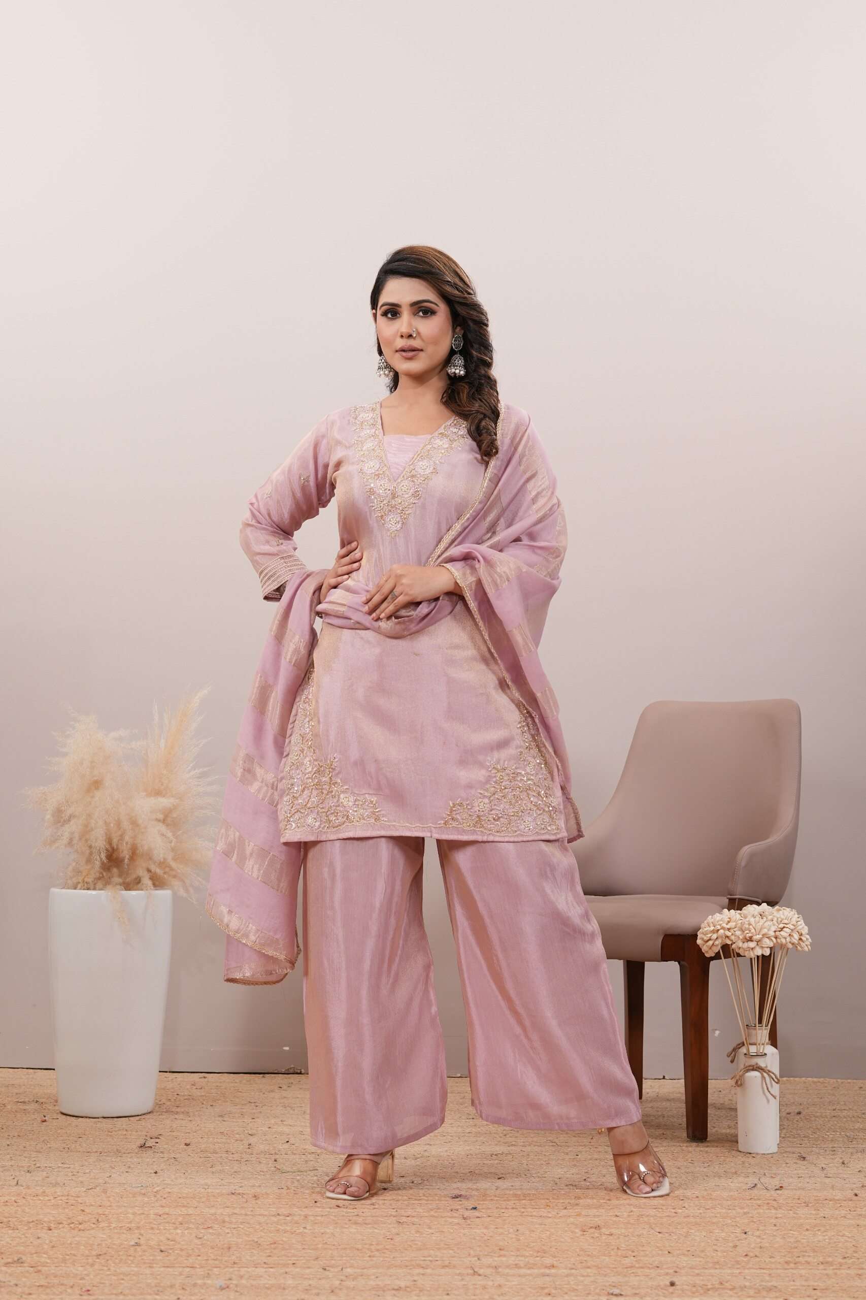 Tissue fabric-Sharara Gharara Collection