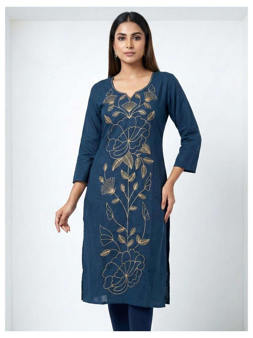 Elegant Office Wear Kurti with Thread Work Design