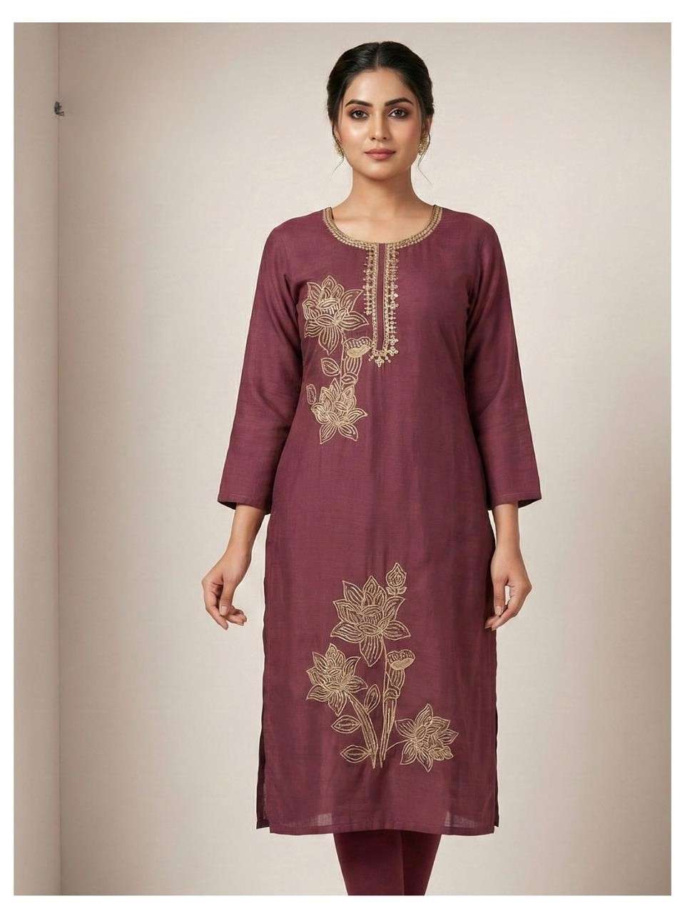 Elegant Office Wear Kurti with Thread Work Design