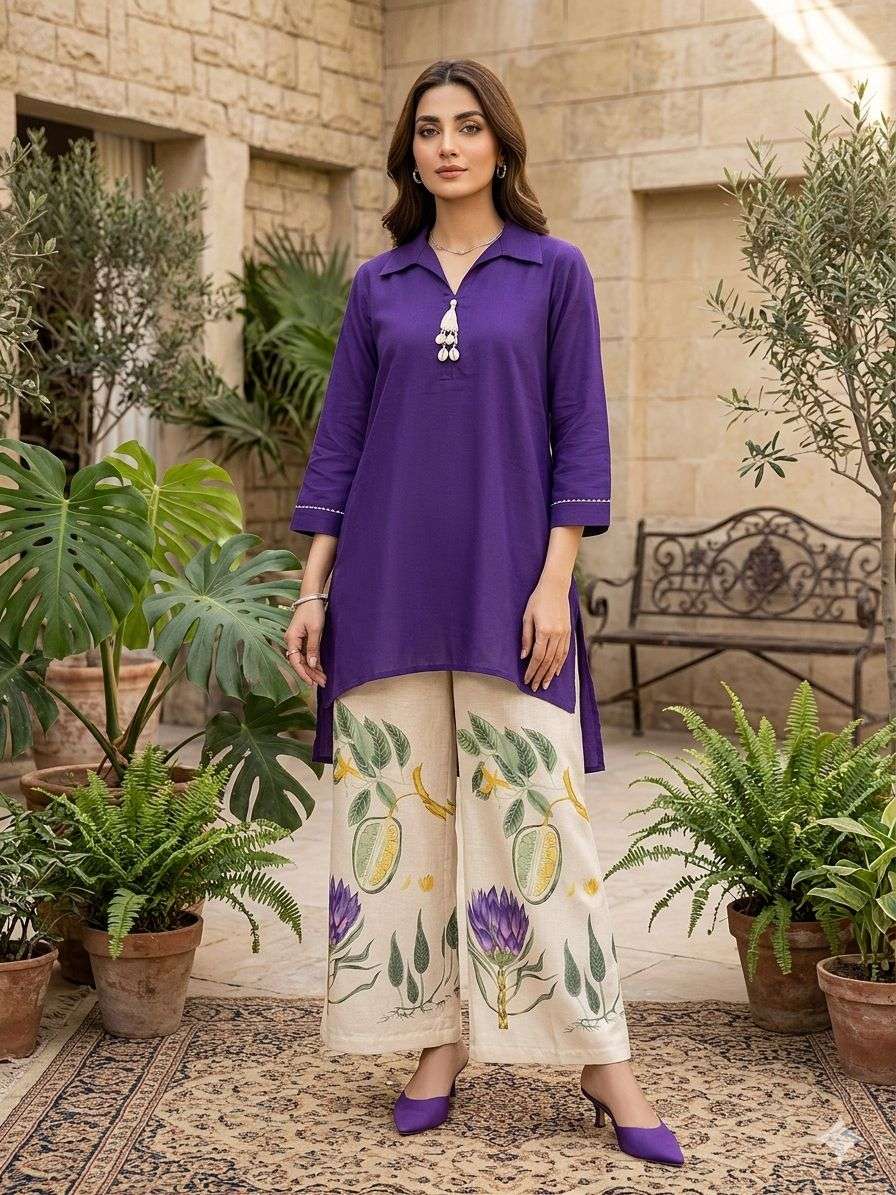 Bloom inspired Kurta Palazzo Set 