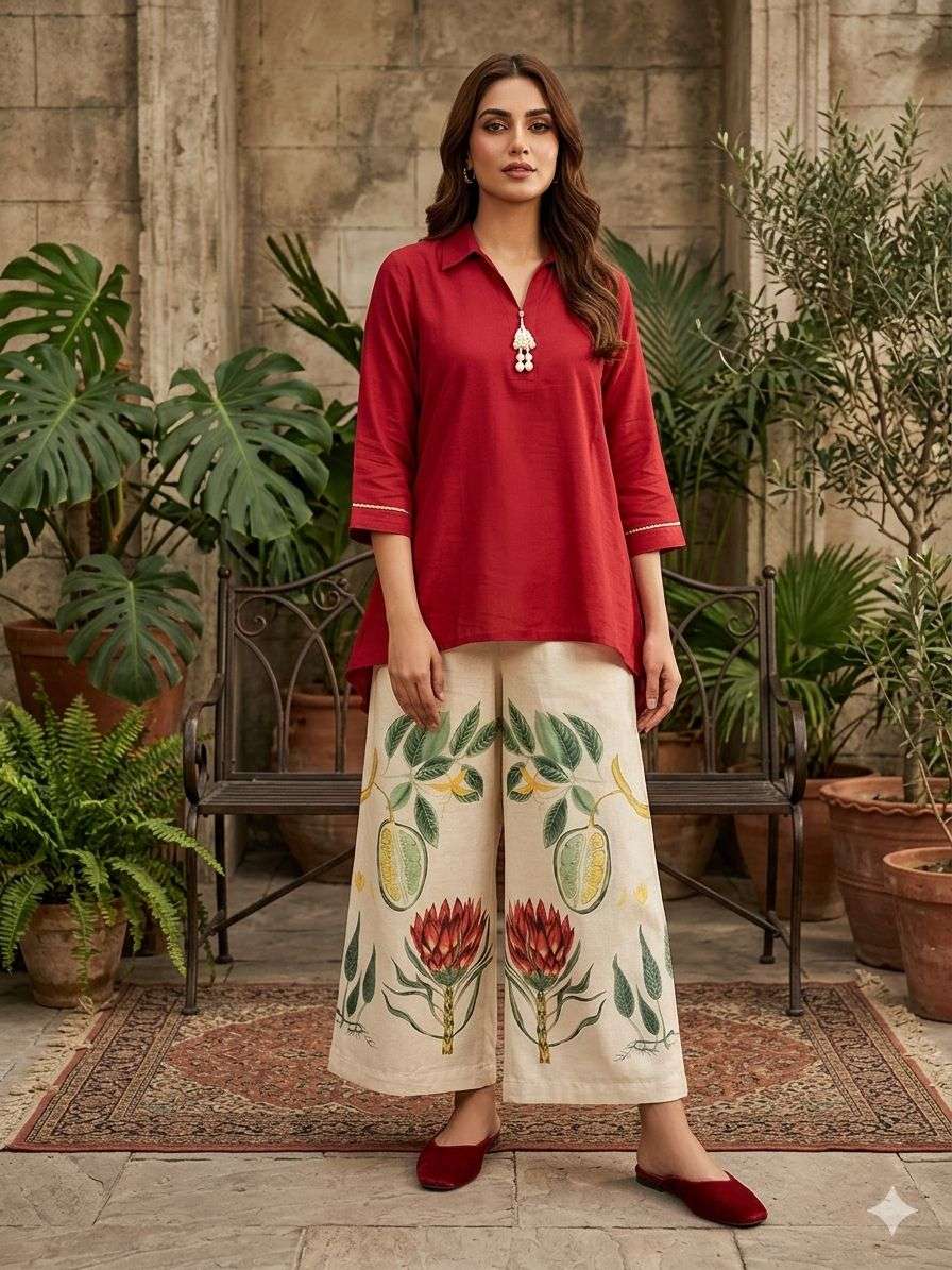 Bloom inspired Kurta Palazzo Set 