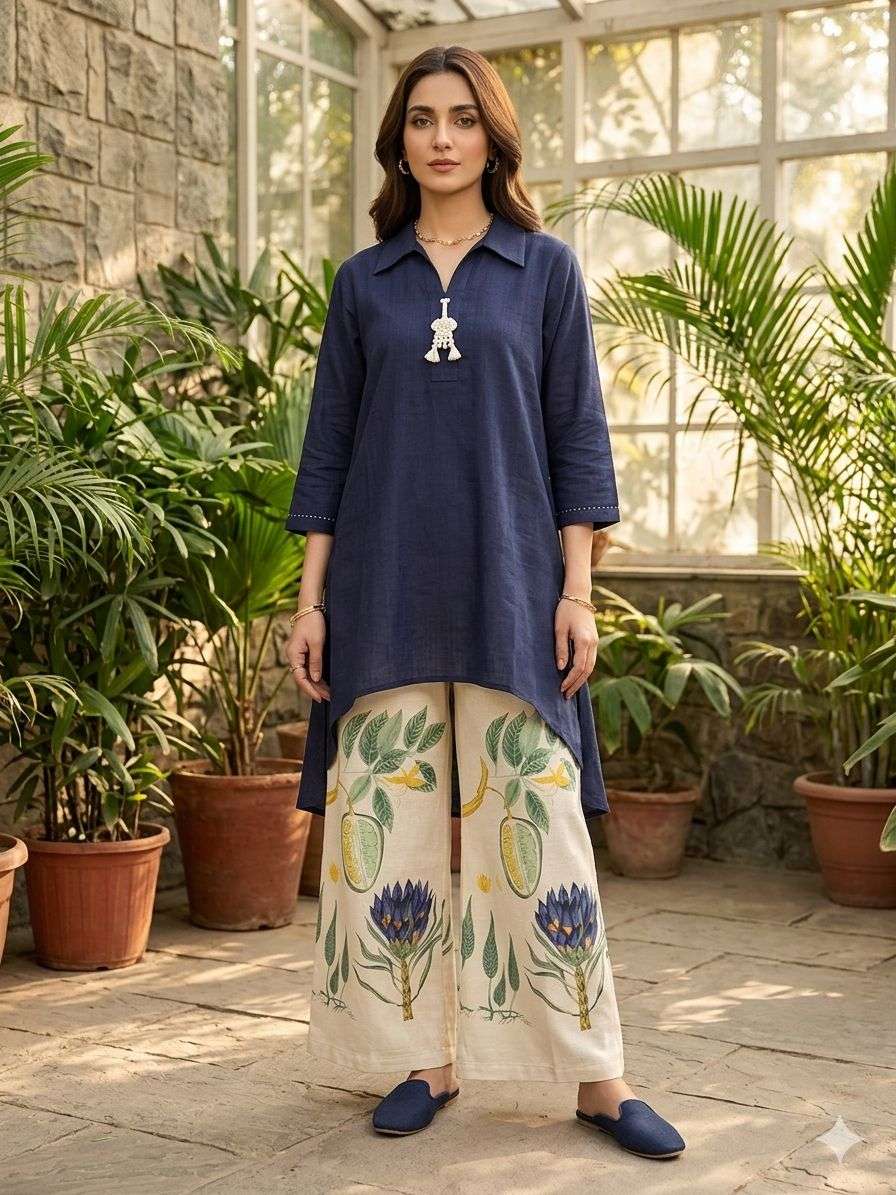 Bloom inspired Kurta Palazzo Set 
