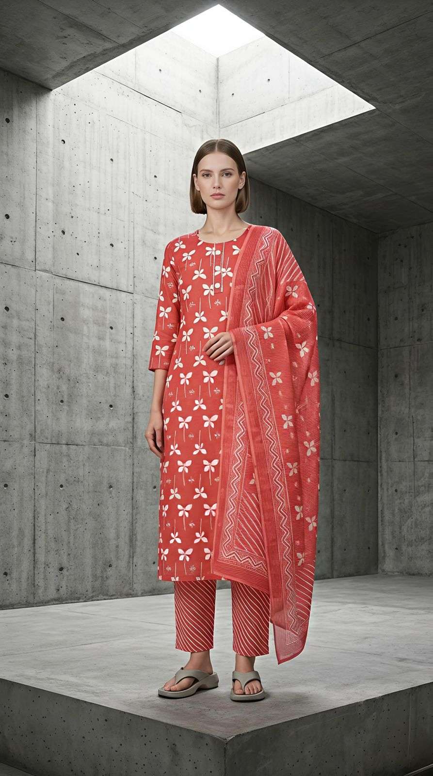 Comfortable Cotton kurti Set with Stylish Pattern