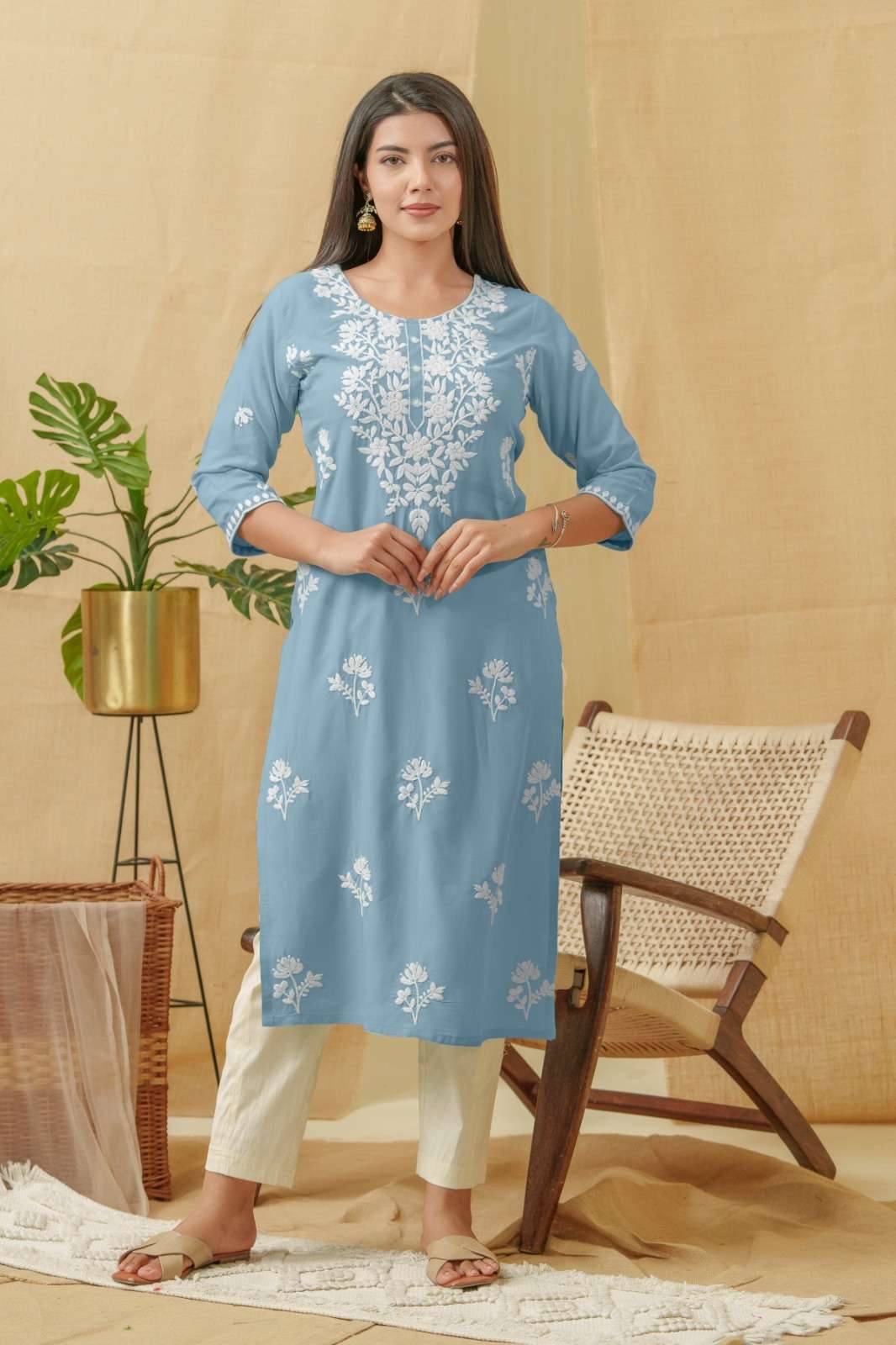 Comfortable Rayon kurti with Stylish Pattern