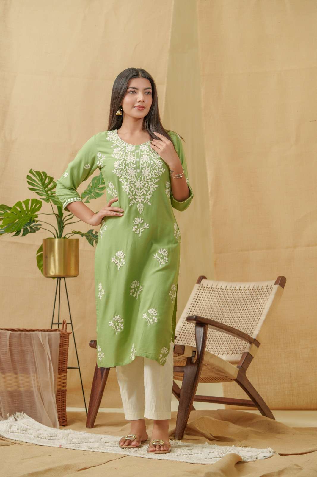 Comfortable Rayon kurti with Stylish Pattern