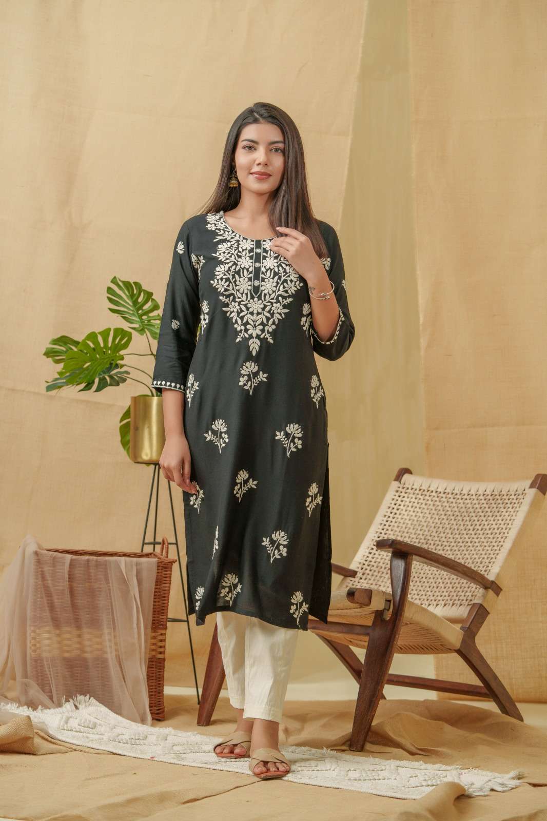 Comfortable Rayon kurti with Stylish Pattern