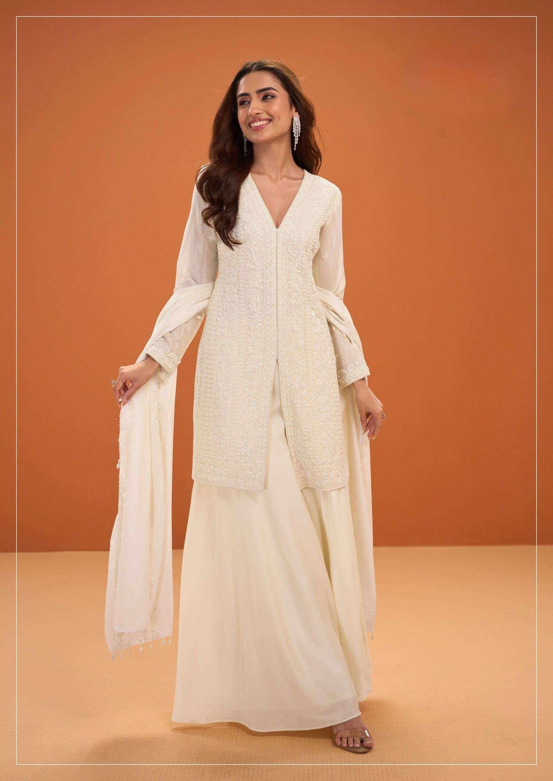 Designer Embroidered Sharara Suit Set with Dupatta | Premium Ethnic Wear Collection