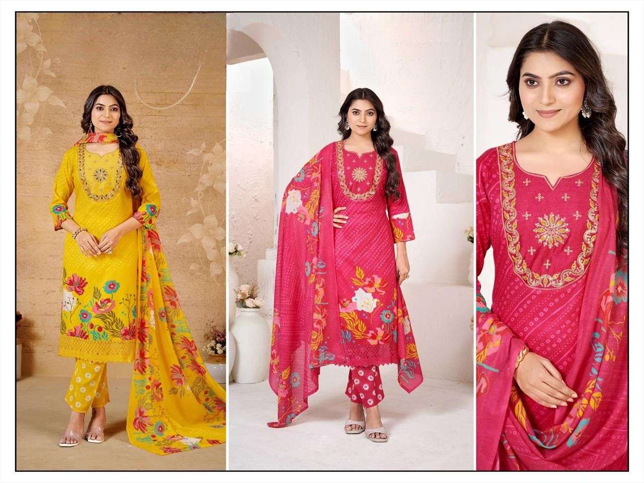 Designer Printed Cotton Kurti Set with Dupatta | Elegant Ethnic Wear Collection