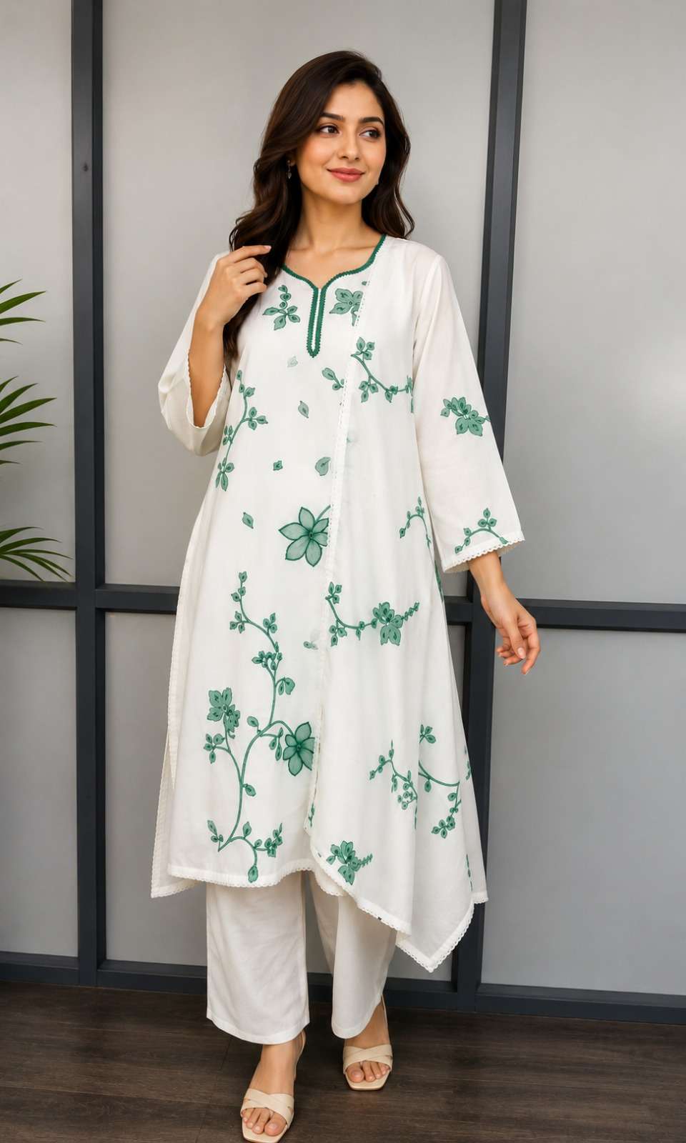 Elegant Crimson Embroidered Kurta Set with Dupatta
