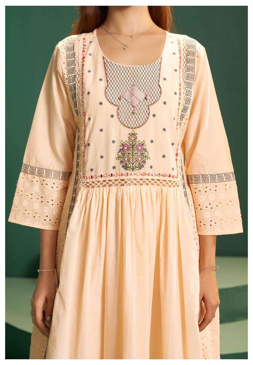 Peach Embroidered Kurta Palazzo Set with Dupatta