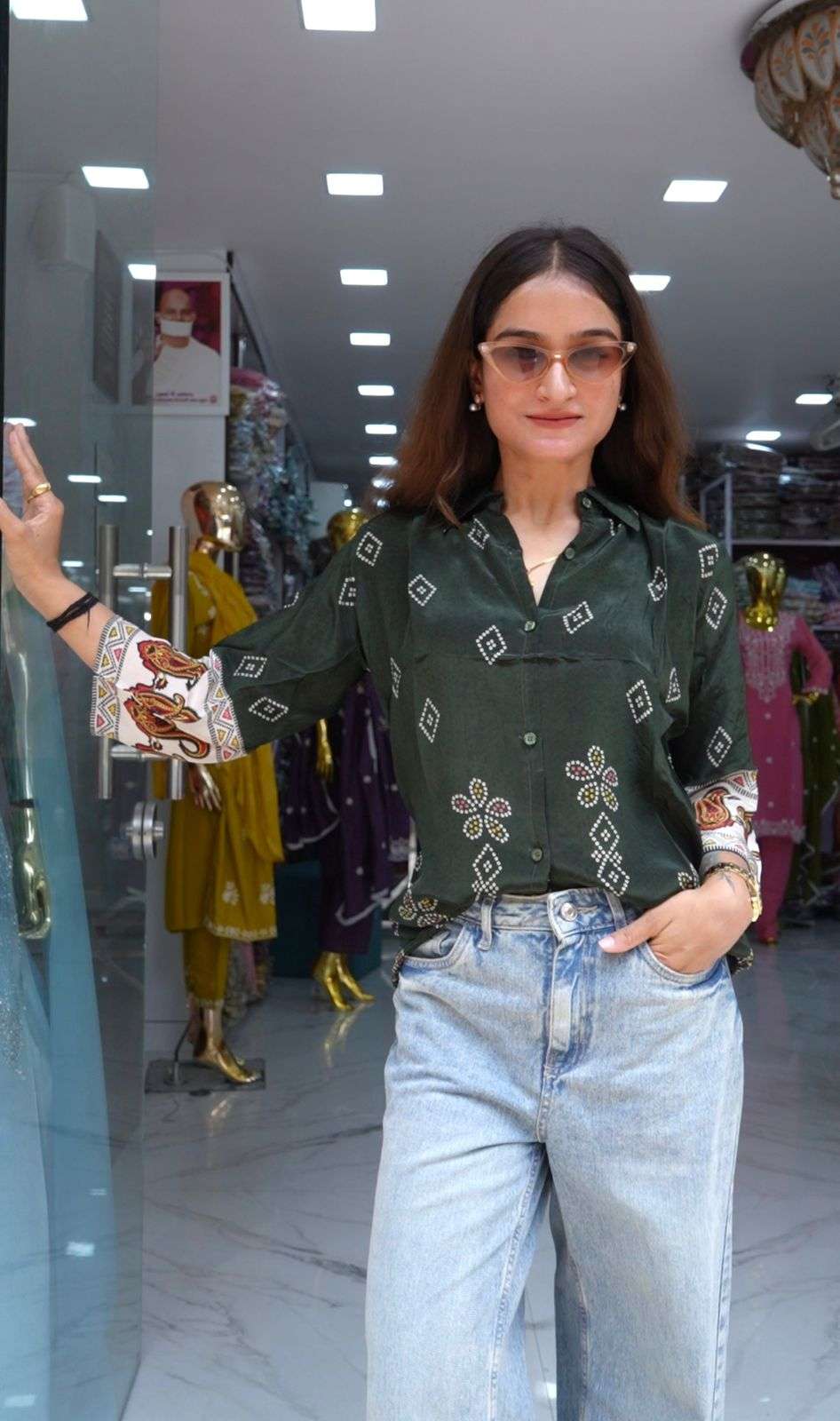 Women’s Ajrakh Print Shirt