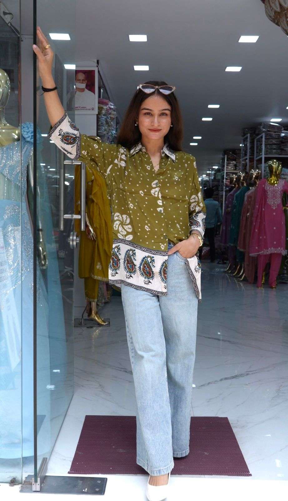 Women’s Ajrakh Print Shirt