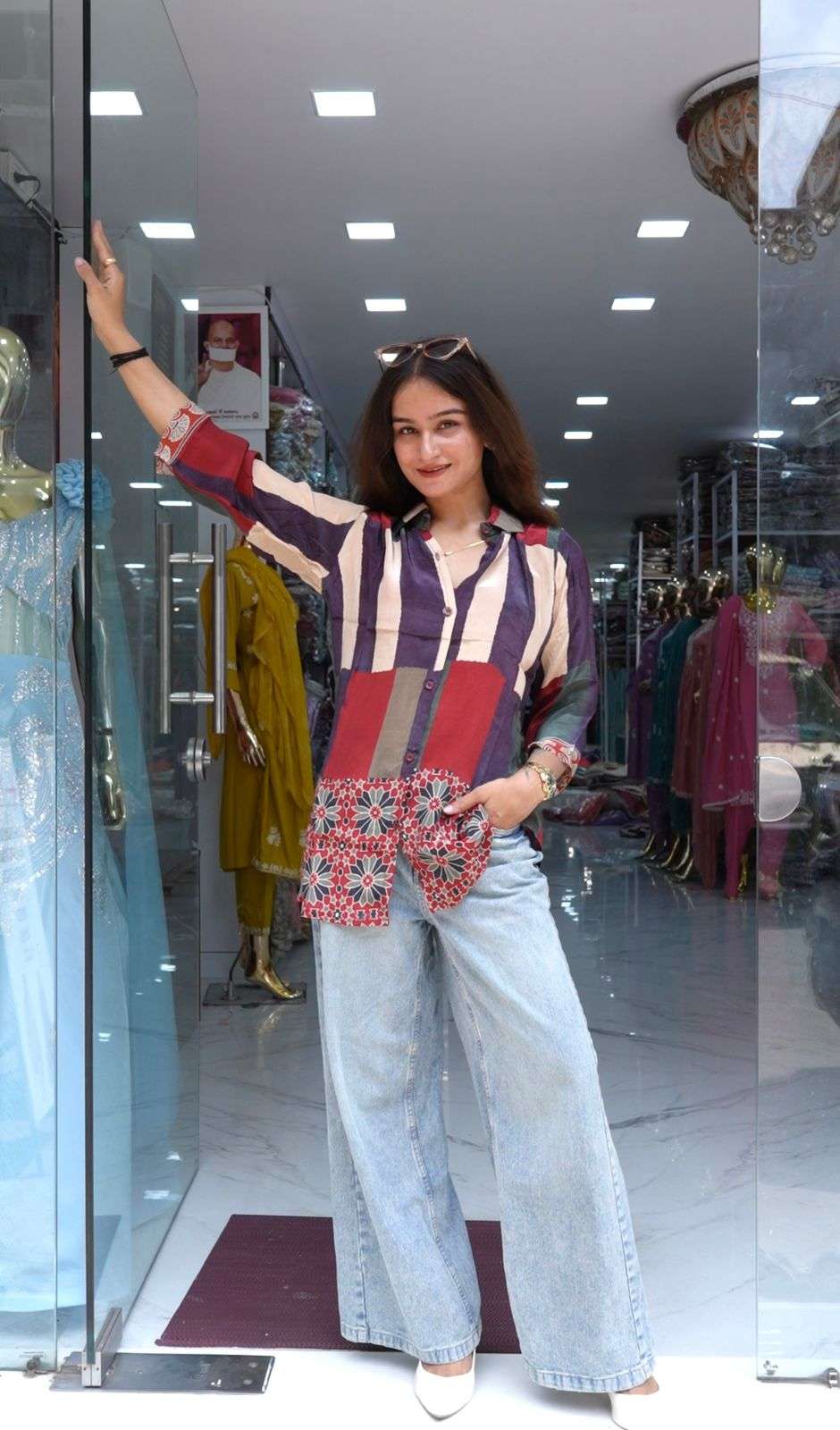 Women’s Ajrakh Print Shirt