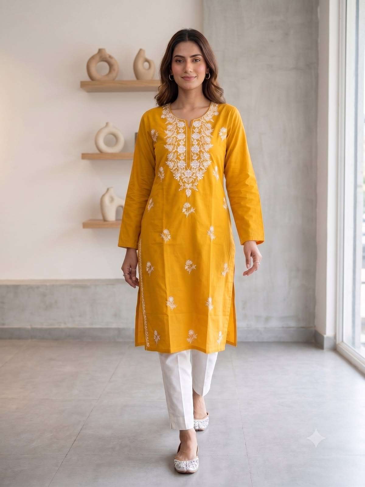 Heavy Rayon Embroidered 2-Piece Set | Premium Kurti with Pant |