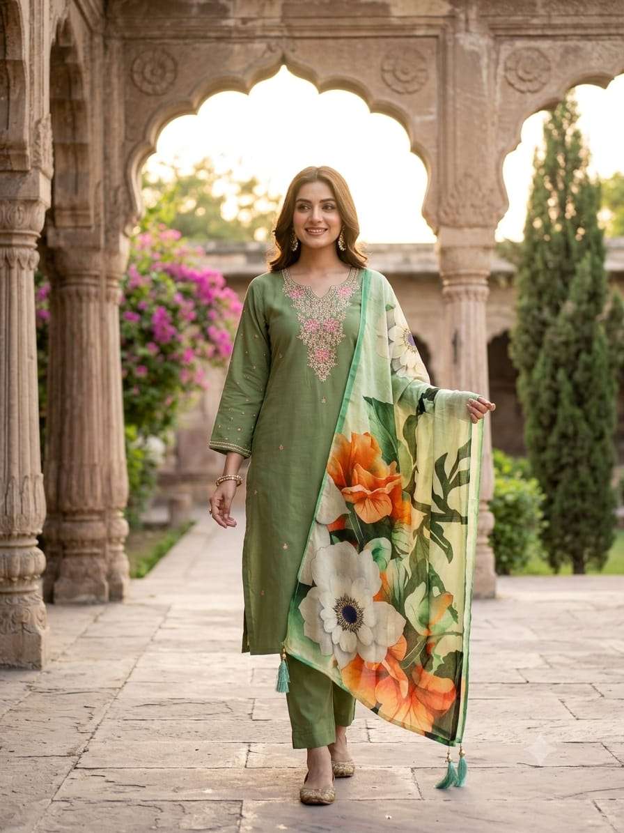 Luxury Heavy Rayon Three Piece Set