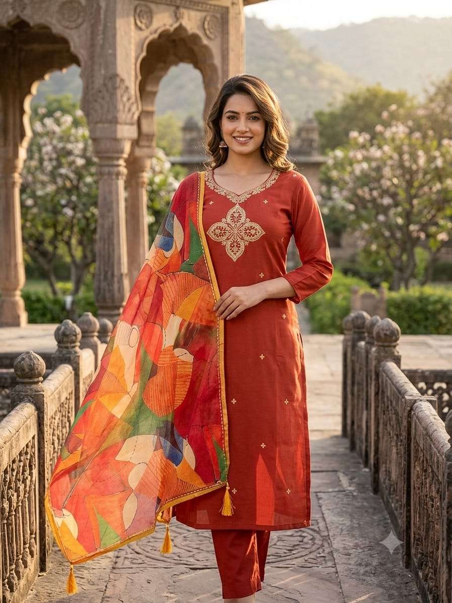 Luxury Heavy Rayon Three Piece Set