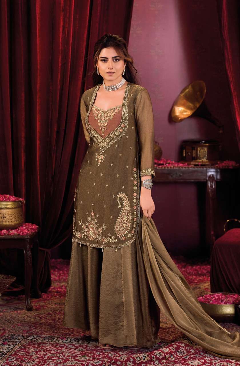 Premium Coffee Palazzo Set ✨ | Heavy Embroidery Work | Wholesale Collection