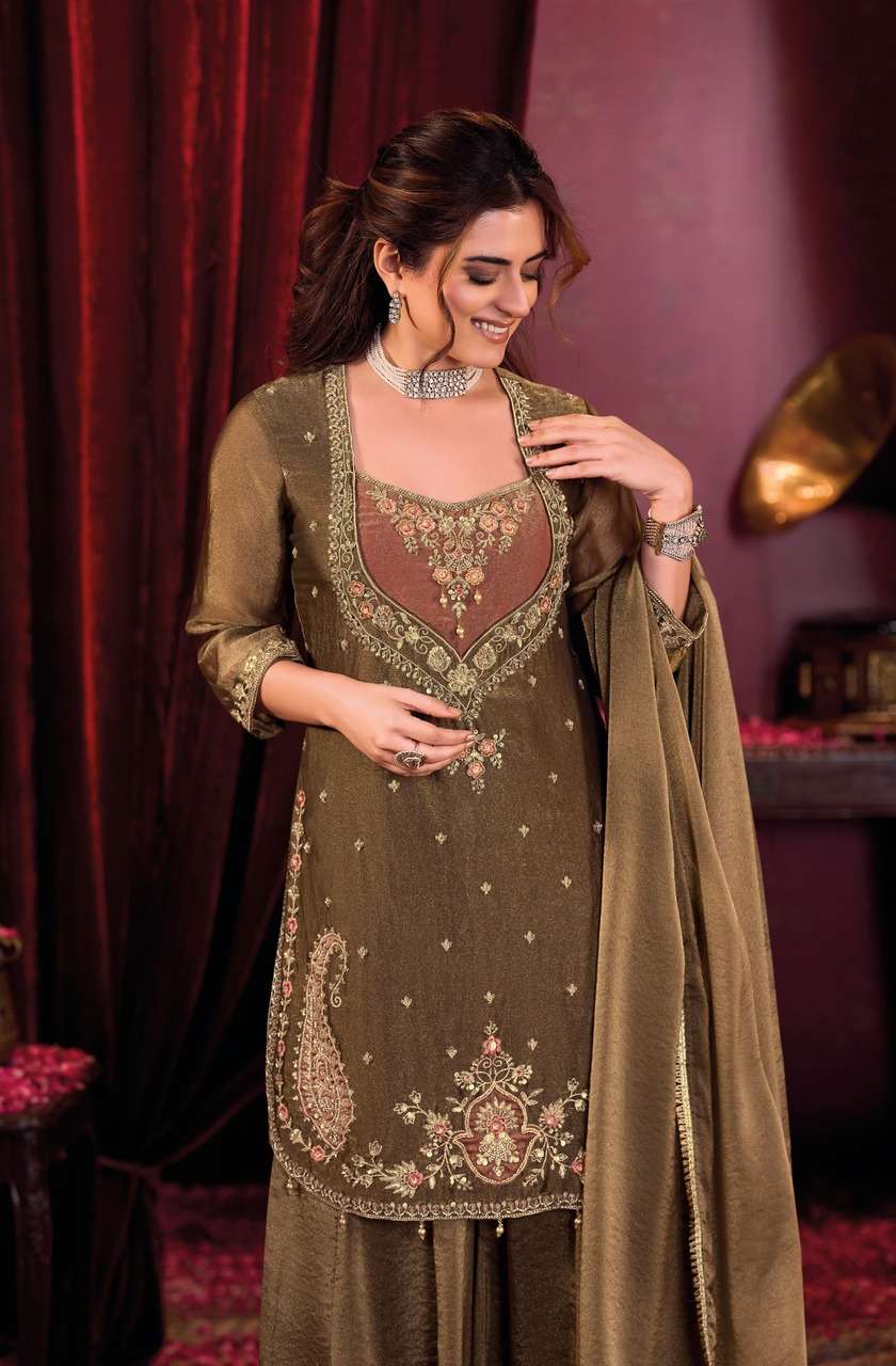Premium Coffee Palazzo Set ✨ | Heavy Embroidery Work | Wholesale Collection