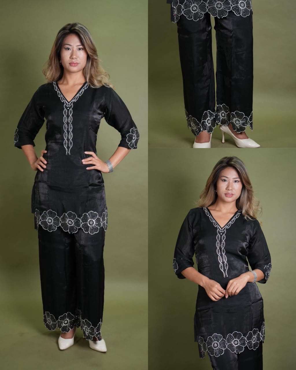 Premium Embroidered Rayon Co-Ord Set
