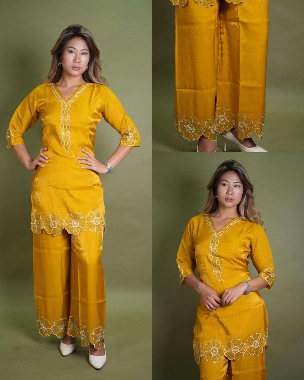 Premium Embroidered Rayon Co-Ord Set