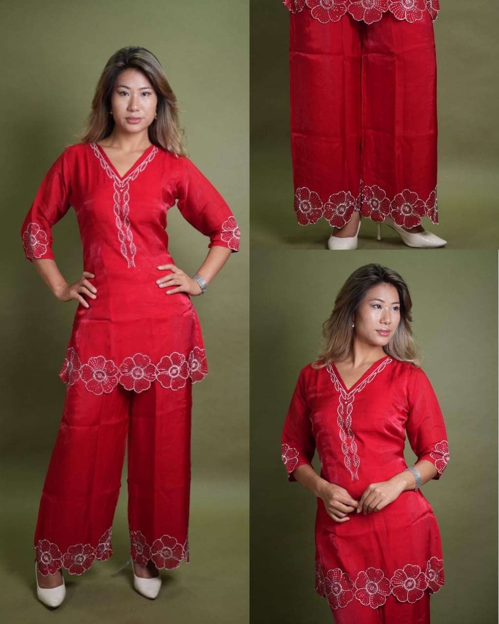 Premium Embroidered Rayon Co-Ord Set
