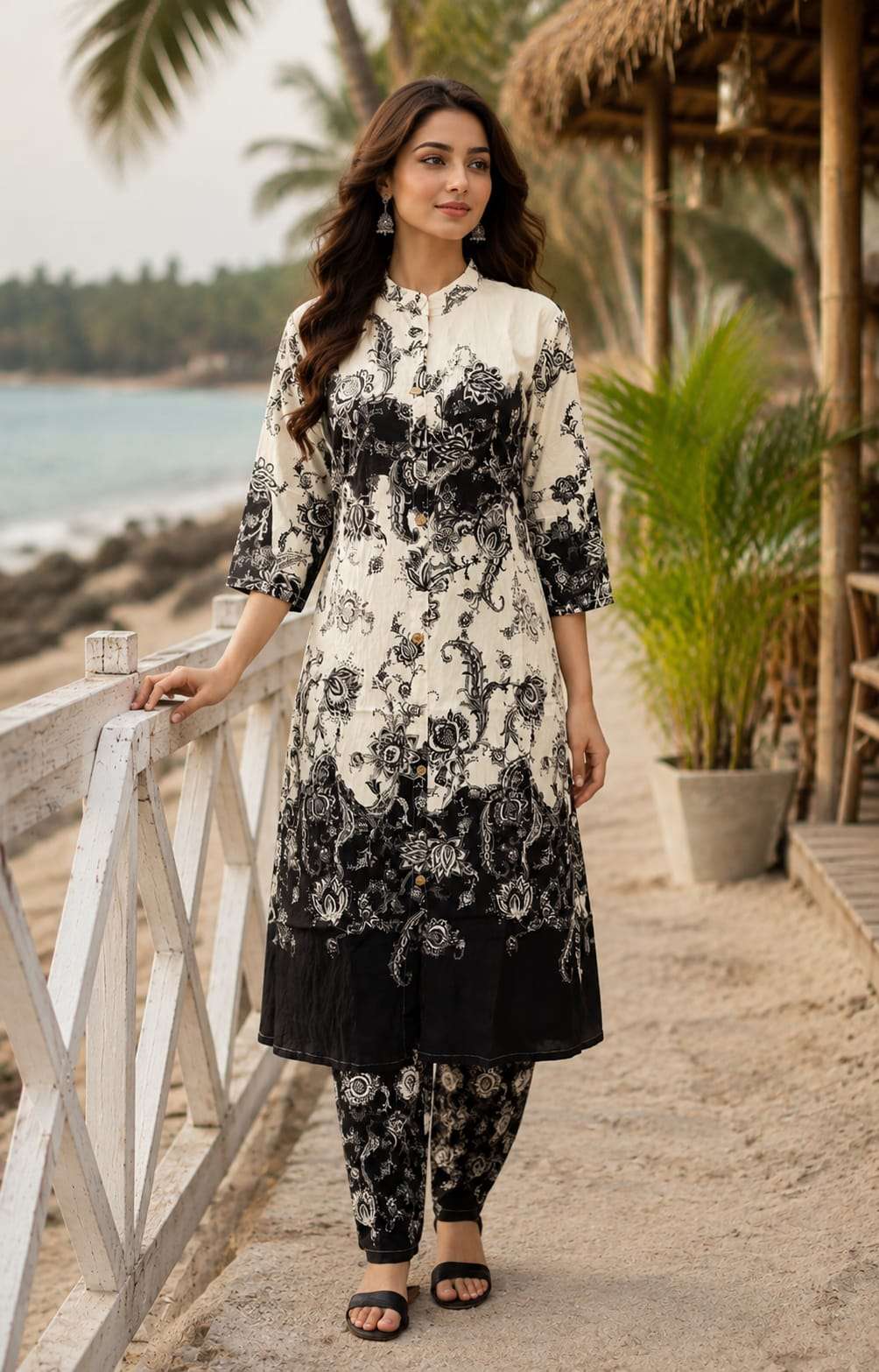 Premium Export Fabric floral dresses 