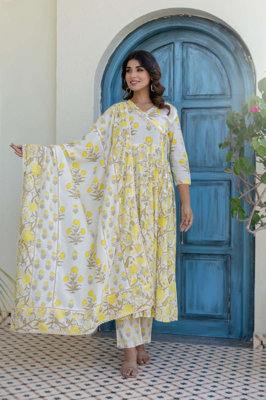 Premium Pure Cotton Floral Suit Set | Soft & Comfortable Ethnic Wear